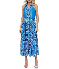Ciebon - Leena Printed Halter Midi Dress