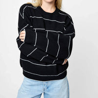 French Connection - Riddley Knit Stripe Crewneck Sweater