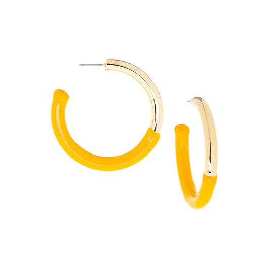 Marlyn Schiff - Women's Enamel Hoop Earring