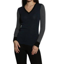 Skinny Rib Vee Pullover