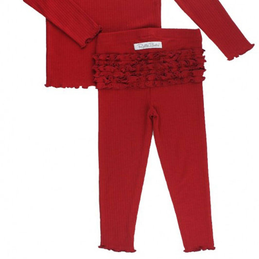 Rufflebutts - NEWBORN SNUGGLY 2 PC RUFFLED PAJAMAS
