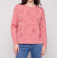 Charlie B - Scuba Knit Top With Soutache Front Detail
