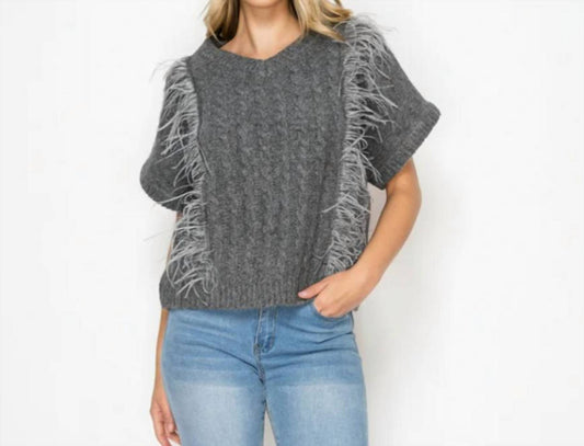 Joh - SONYA KNITTED SWEATER WITH FEATHERS