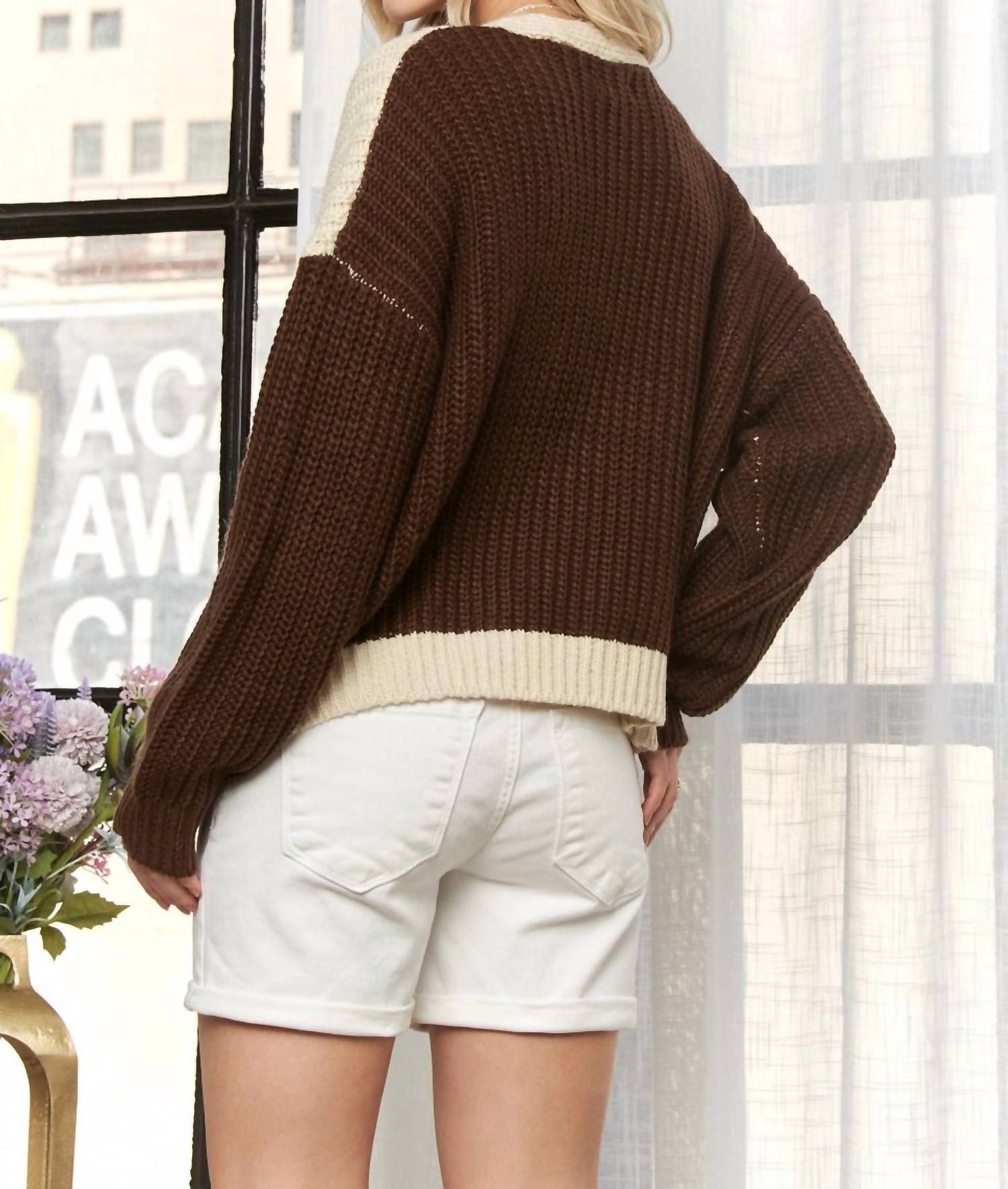 61 Jane Crochet Patchwork Cardigan Top in beige - women's cardigan - alternate view
