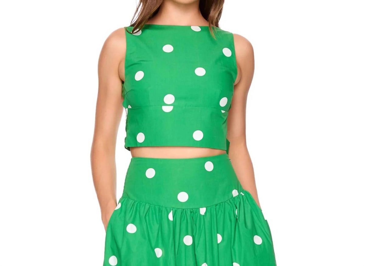 Susana Monaco - POPLIN POLKA DOT TIE BACK TOP