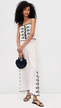 Cami Nyc - Madrid Embroidered Linen Pants