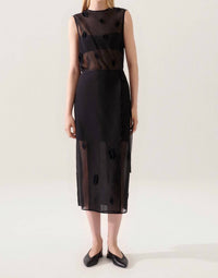Silk Laundry - Feather Wrap Skirt