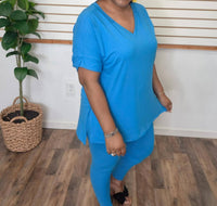 Zenana - Short Sleeve Lounge Set