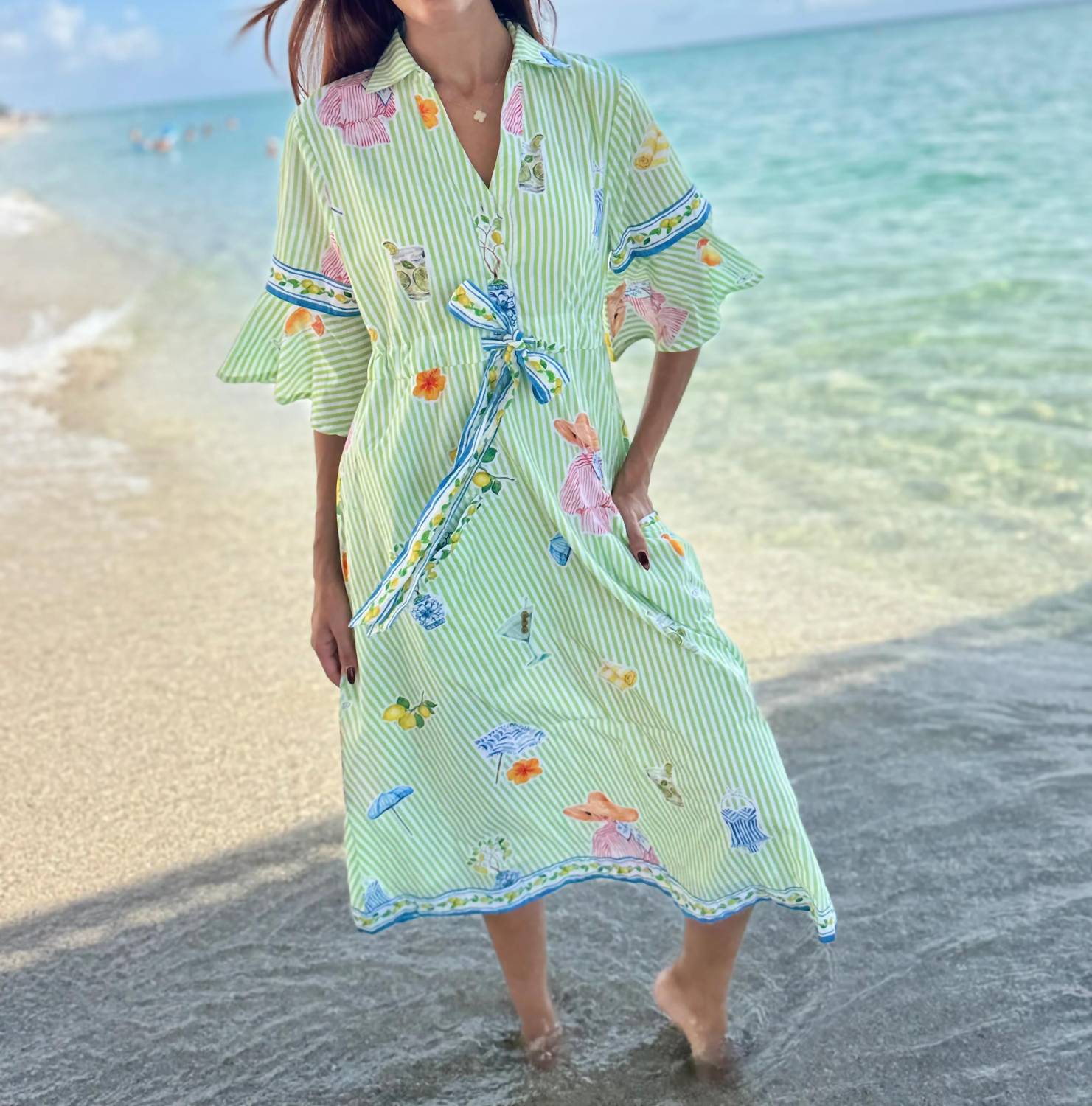 Islapayal - Cape Midi Dress