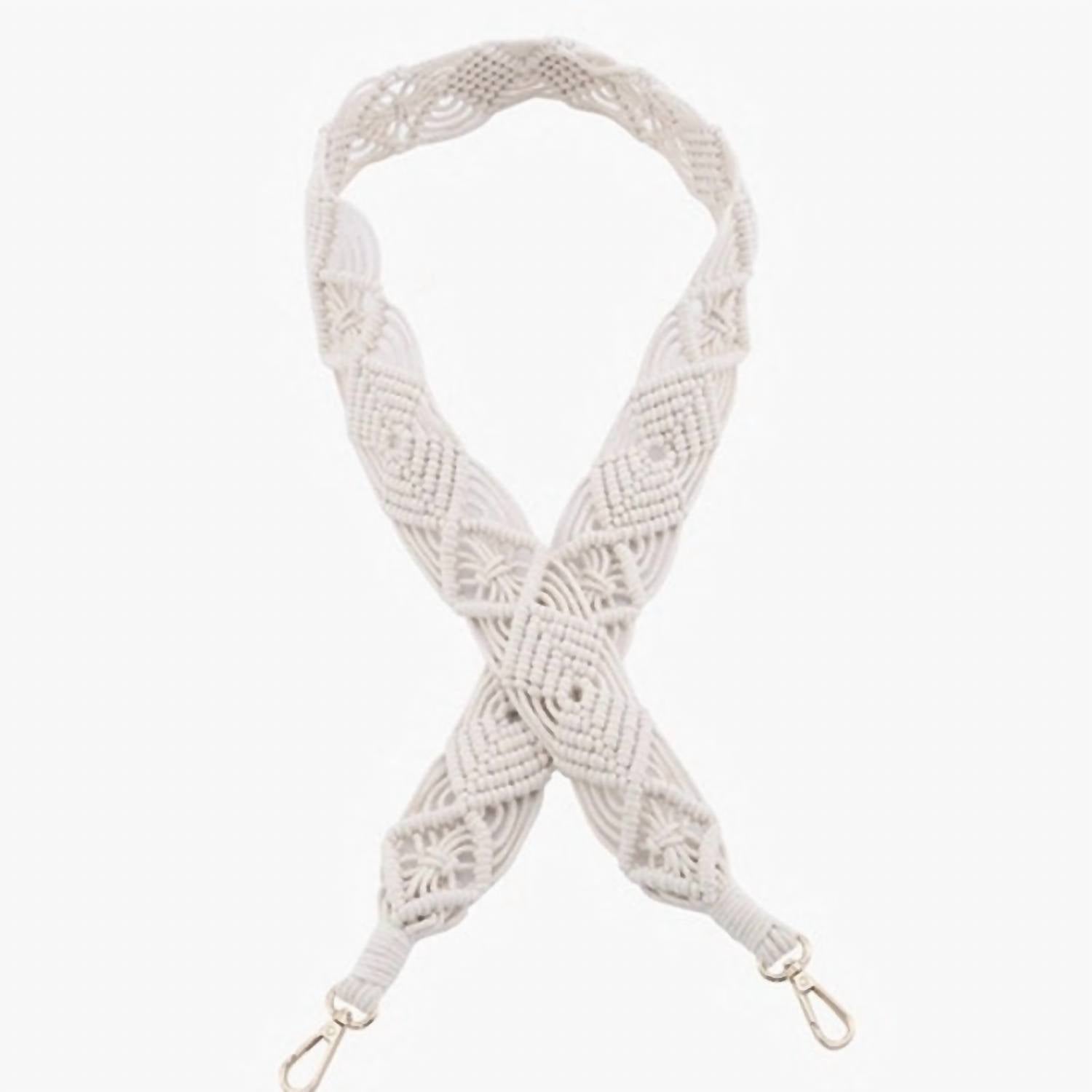 Jen & Co. Women's Woven Macrame Crossbody Purse Strap in natural - women's item
