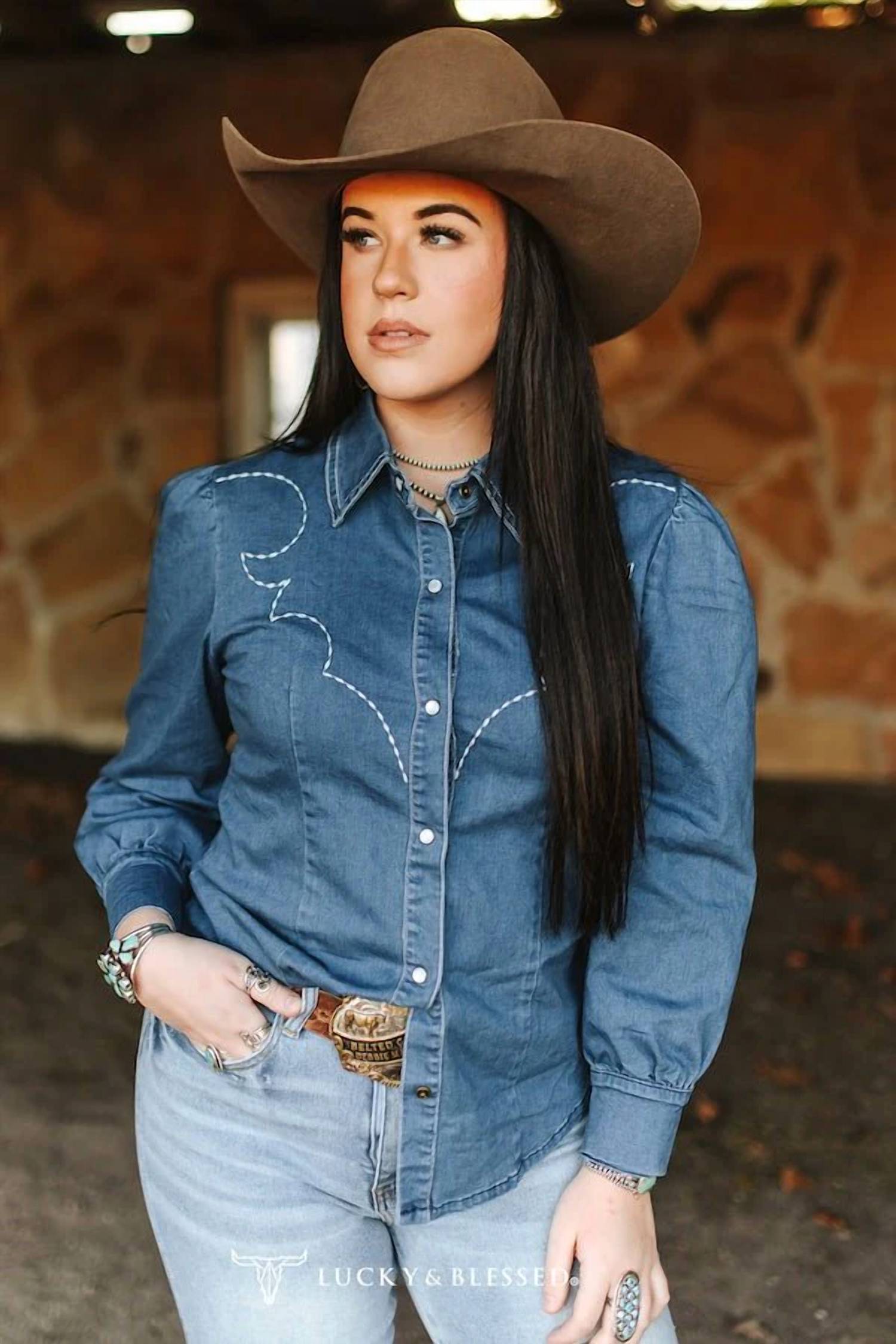 Lucky & Blessed - Stretch Pearl Snap Western Shirt