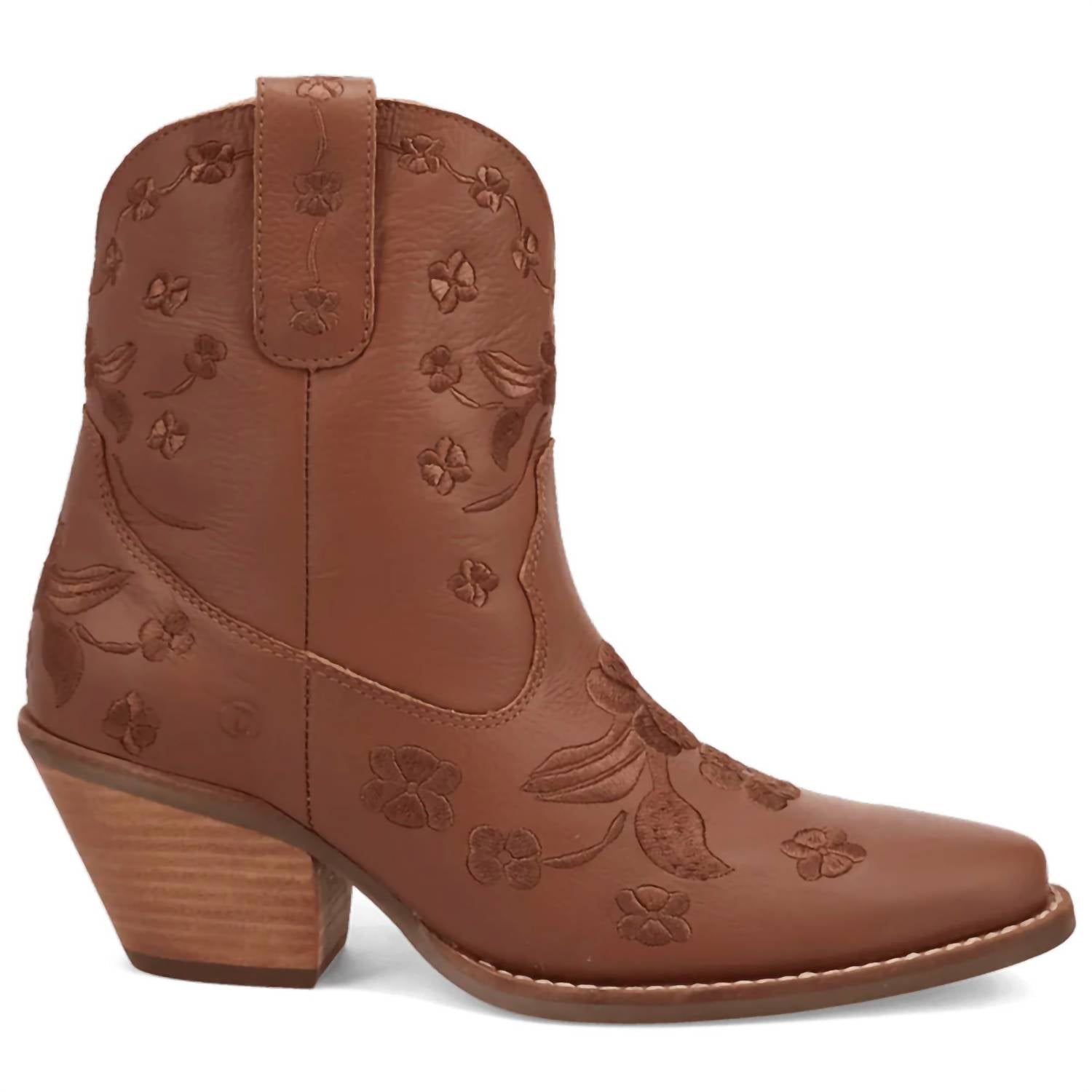 Dingo Women's Sweetheart Bootie in brown - women's shoe