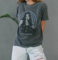 People of Leisure Alanis Morrisette Spiral Short Sleeve Tee in grey - women's t-shirt