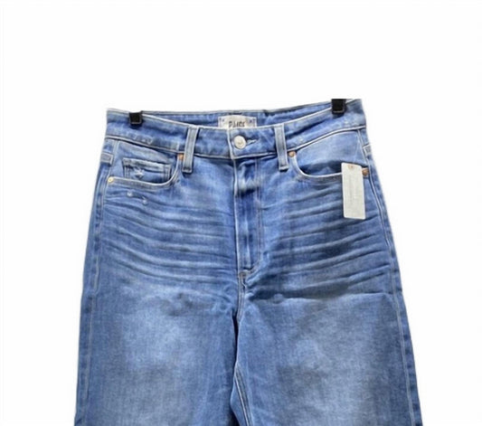 Paige - Women’s Anessa Raw Hem Wide-leg Jeans - Petite