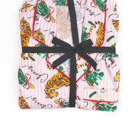 8 Oak Lane - Women's Tiger Stripe Flannel Pj Set L/xl