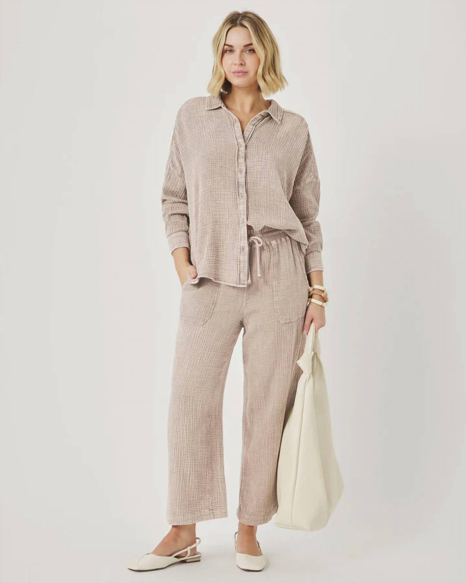 Splendid - Ava Gauze Wide Leg Pants