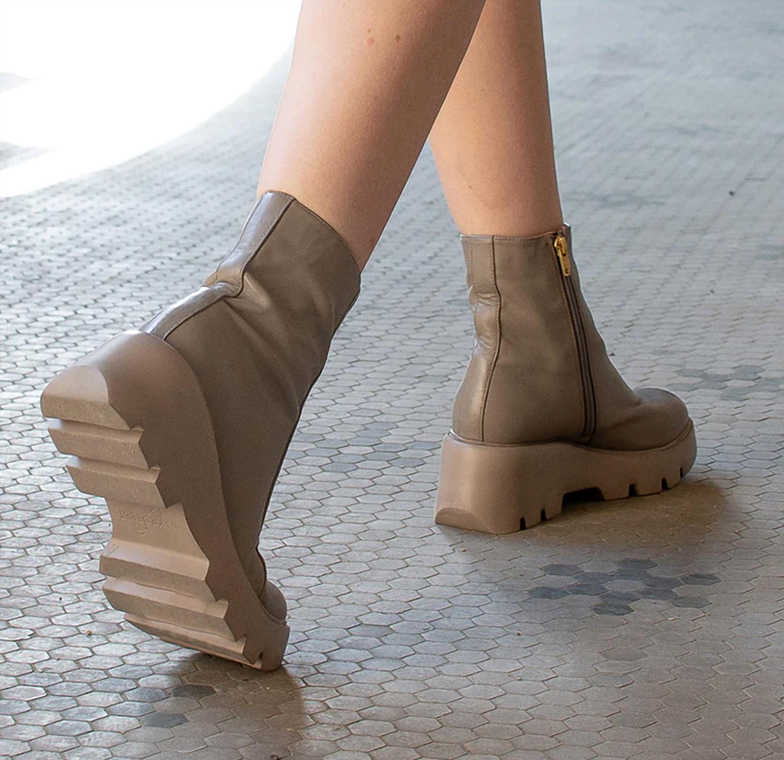 Naked Feet Women's Xenus Platform Ankle Boots in greige 1 - women's shoe - view 4