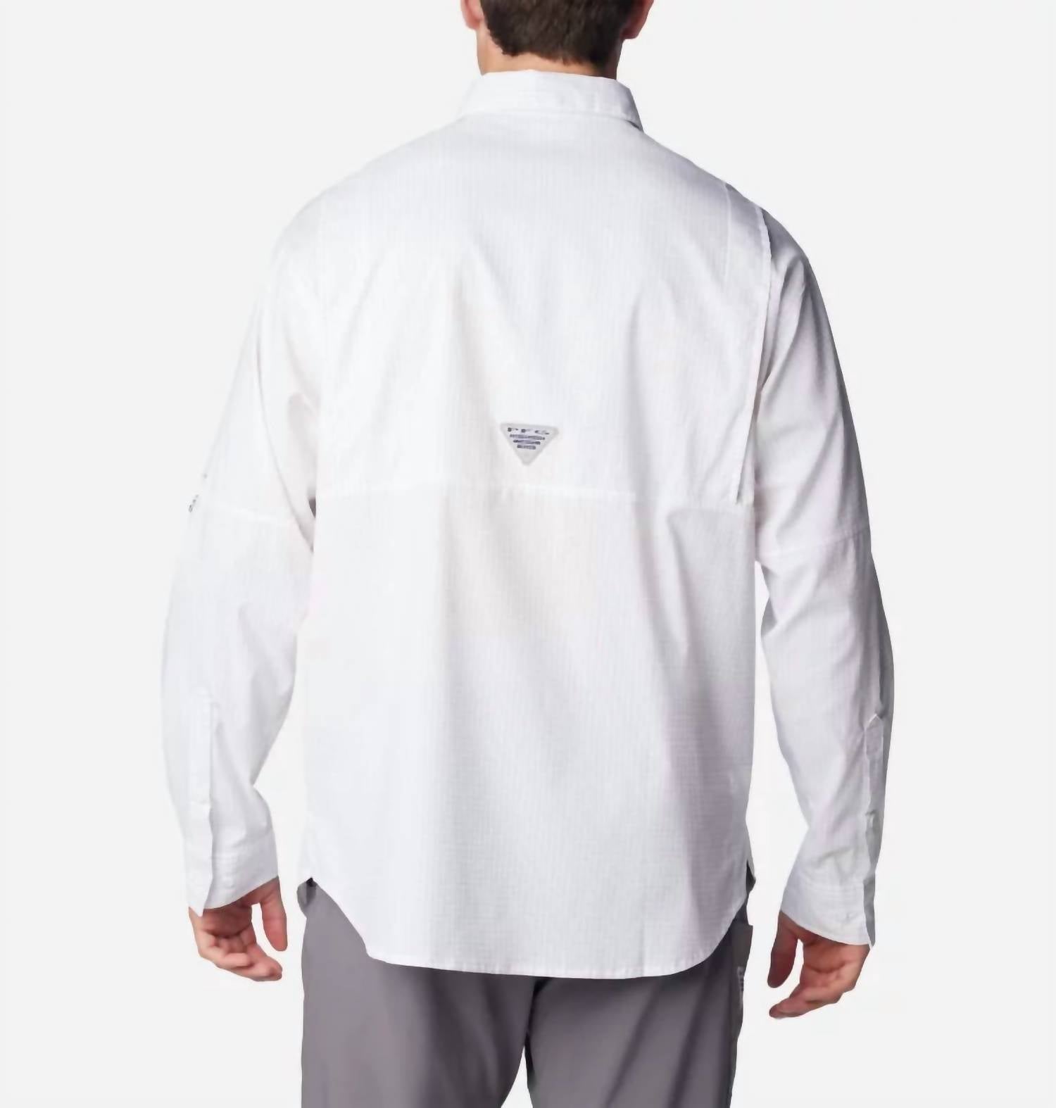 Columbia Super Tamiami Long Sleeve Shirt in sorbet multi gingh - men's shirt - alternate view