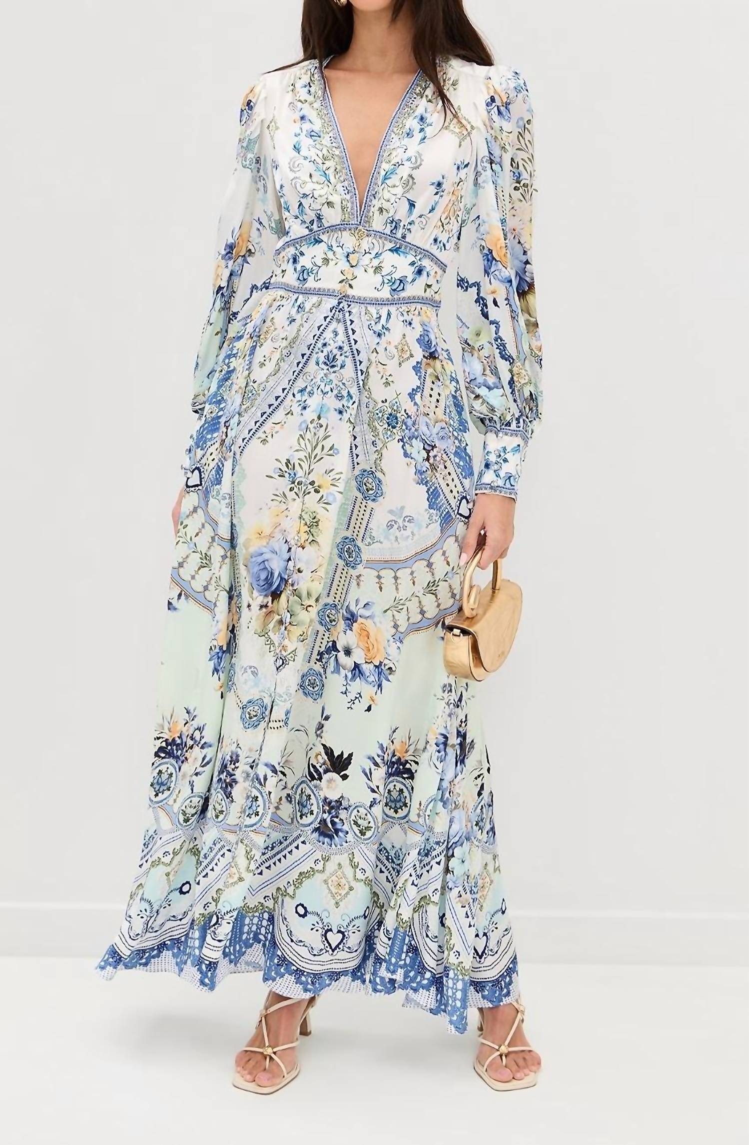 Camilla - Shaped Waistband Maxi Dress