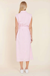 Dagne Dover - Linen Long Belted Dress