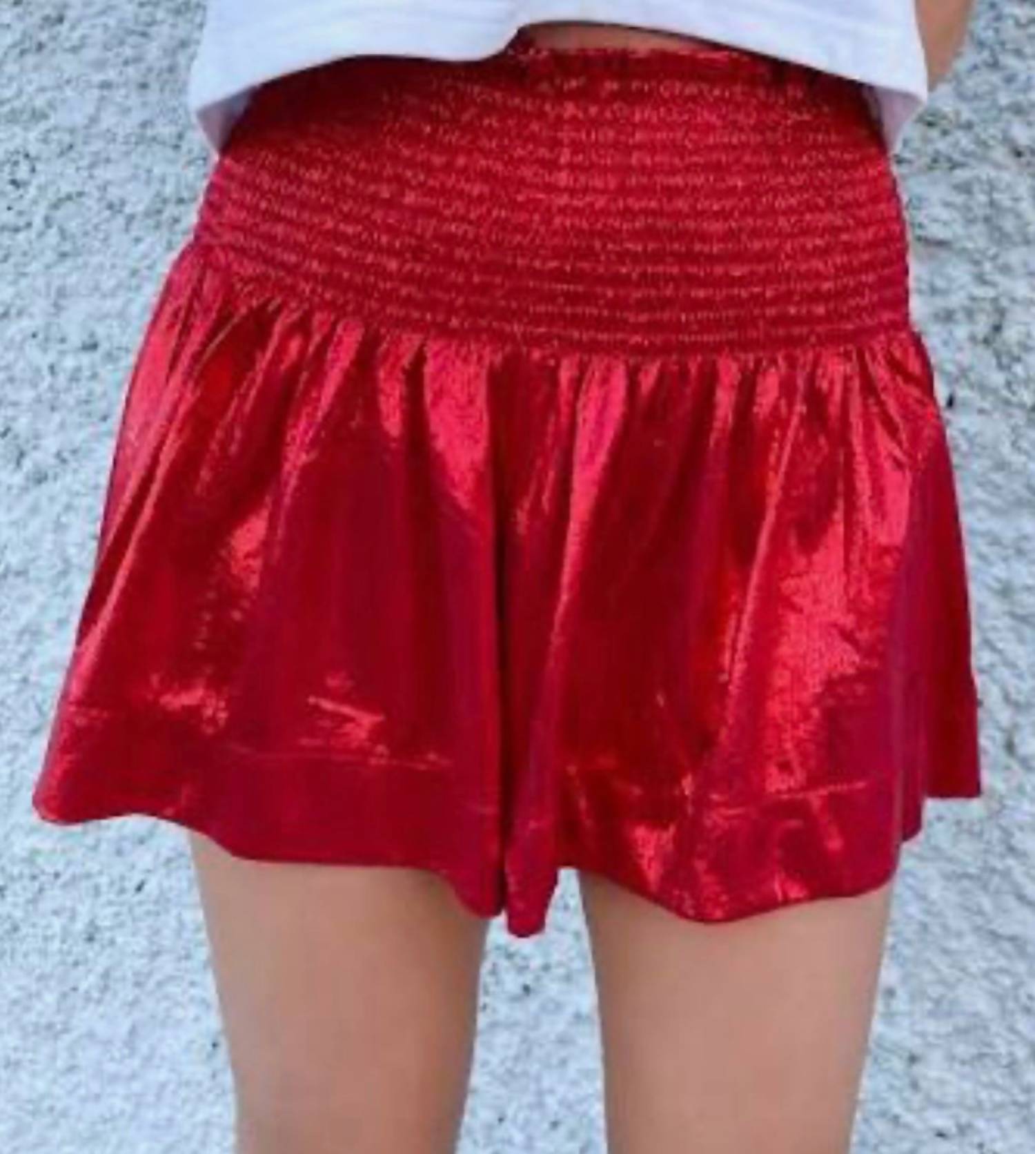 Queen Of Sparkles - Wavy High Waist Shorts