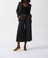 Joseph Ribkoff - Silky Knit Dot Print Pull On Culotte Pants