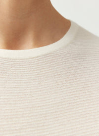 LISA YANG Ira Short Sleeve T-shirt in ivory - women's t-shirt - alternate view