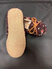 MINNETONKA Girl's Floral Moccasin in raisin - kids' shoe - view 4