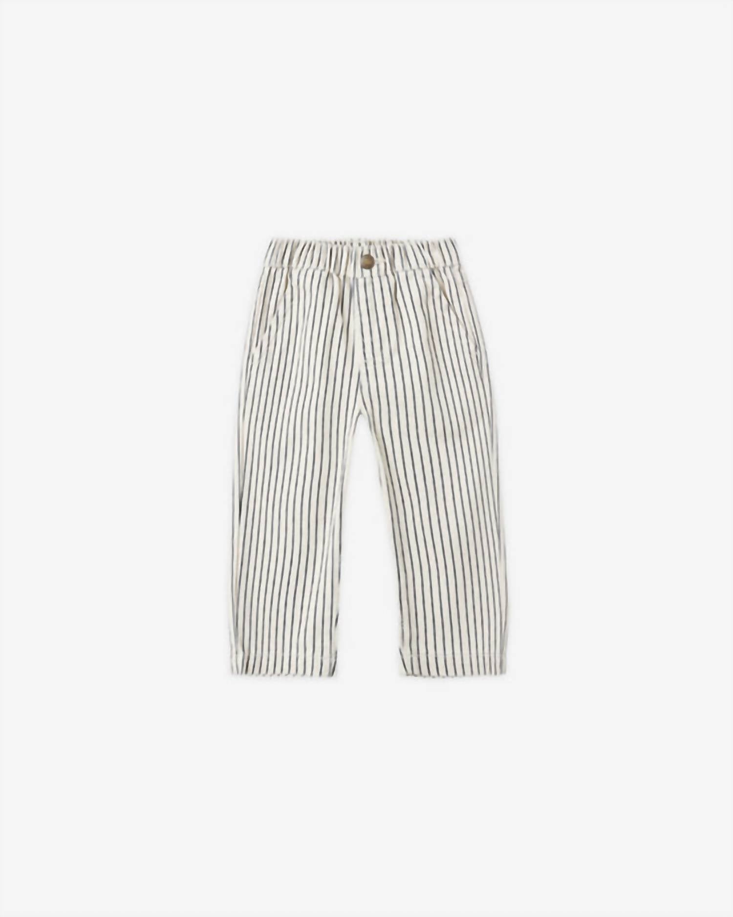 Rylee + Cru Baggy Pant in navy pinstripe - kids' jeans - view 5