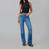 LOLA JEANS Alice High Rise Flare Jeans in blue - women's jeans