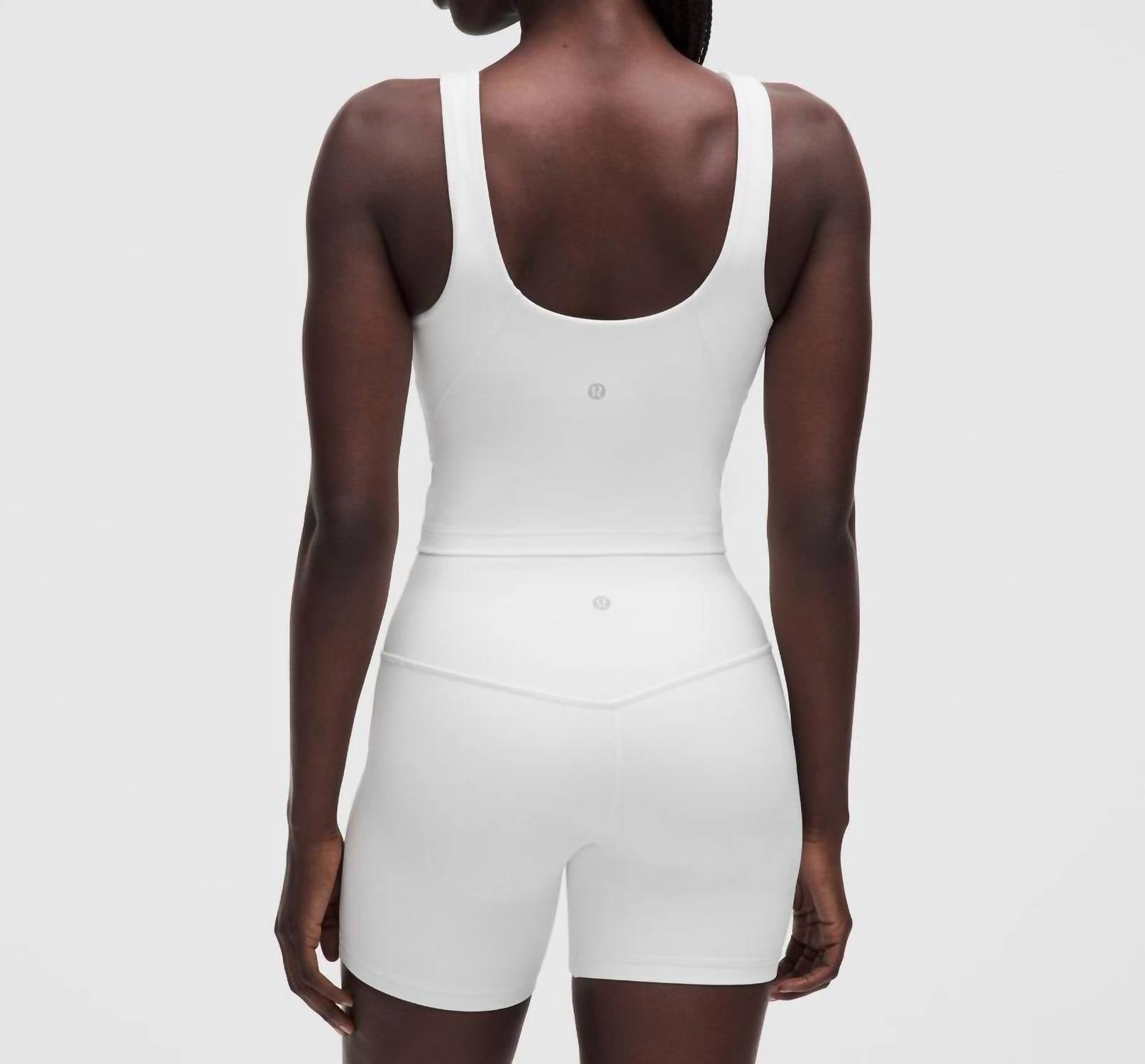 lululemon Align Light Support A/B Cup Tank in white - women's tank top - detail view