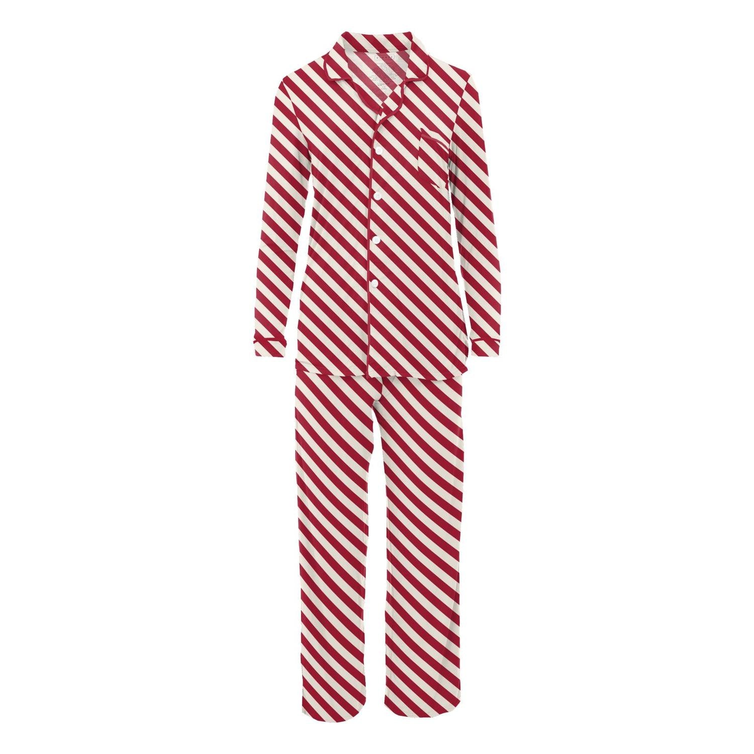 Kickee - Women's Long Sleeve Collared Pajama Set