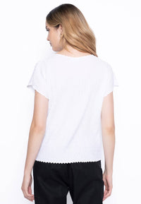 Picadilly - Short Sleeve Pleated Top