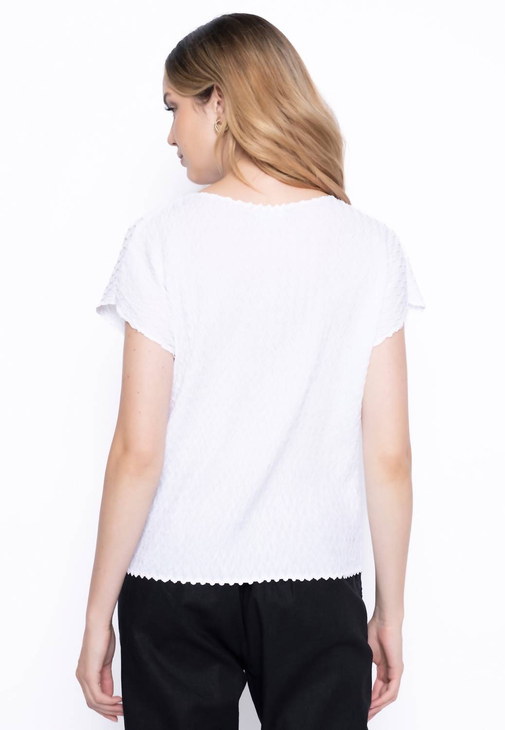 Picadilly - Short Sleeve Pleated Top