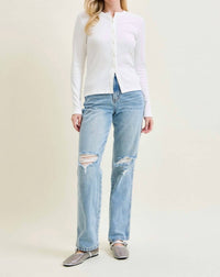 Judy Blue - High Rise Rigid Magic Straight Leg Jeans