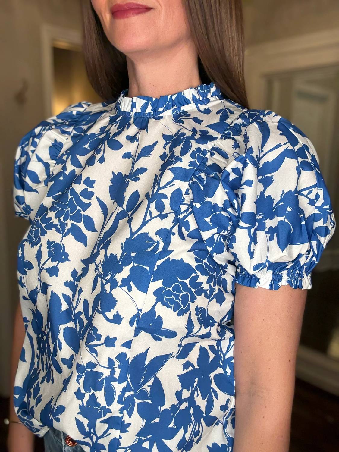 Thml - Flower Puff Sleeve Top