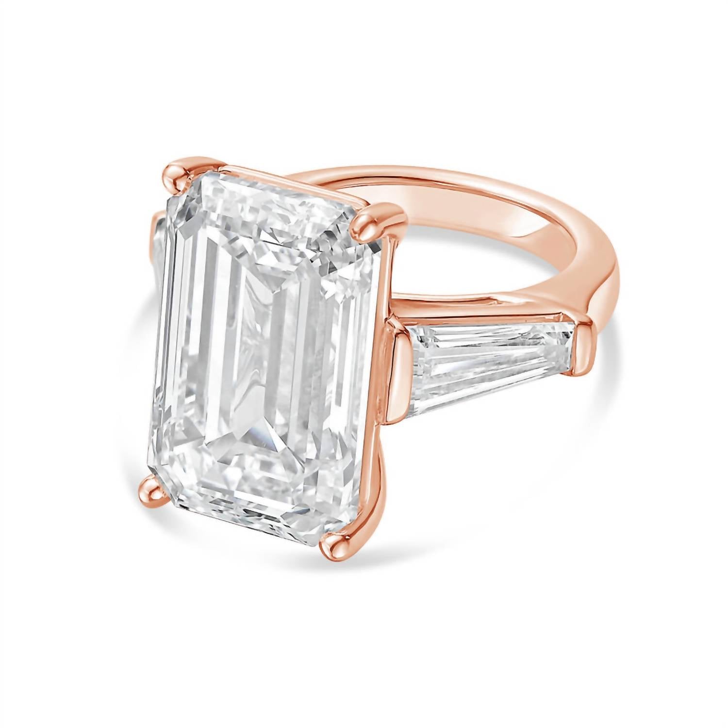 Diana M Jewels - Women's Emerald & Baguette Lab-Grown Diamond Fashion Ring (5.00 Ct) - Statement