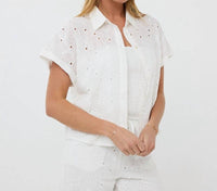 Esqualo - Flower Embroidery Blouse