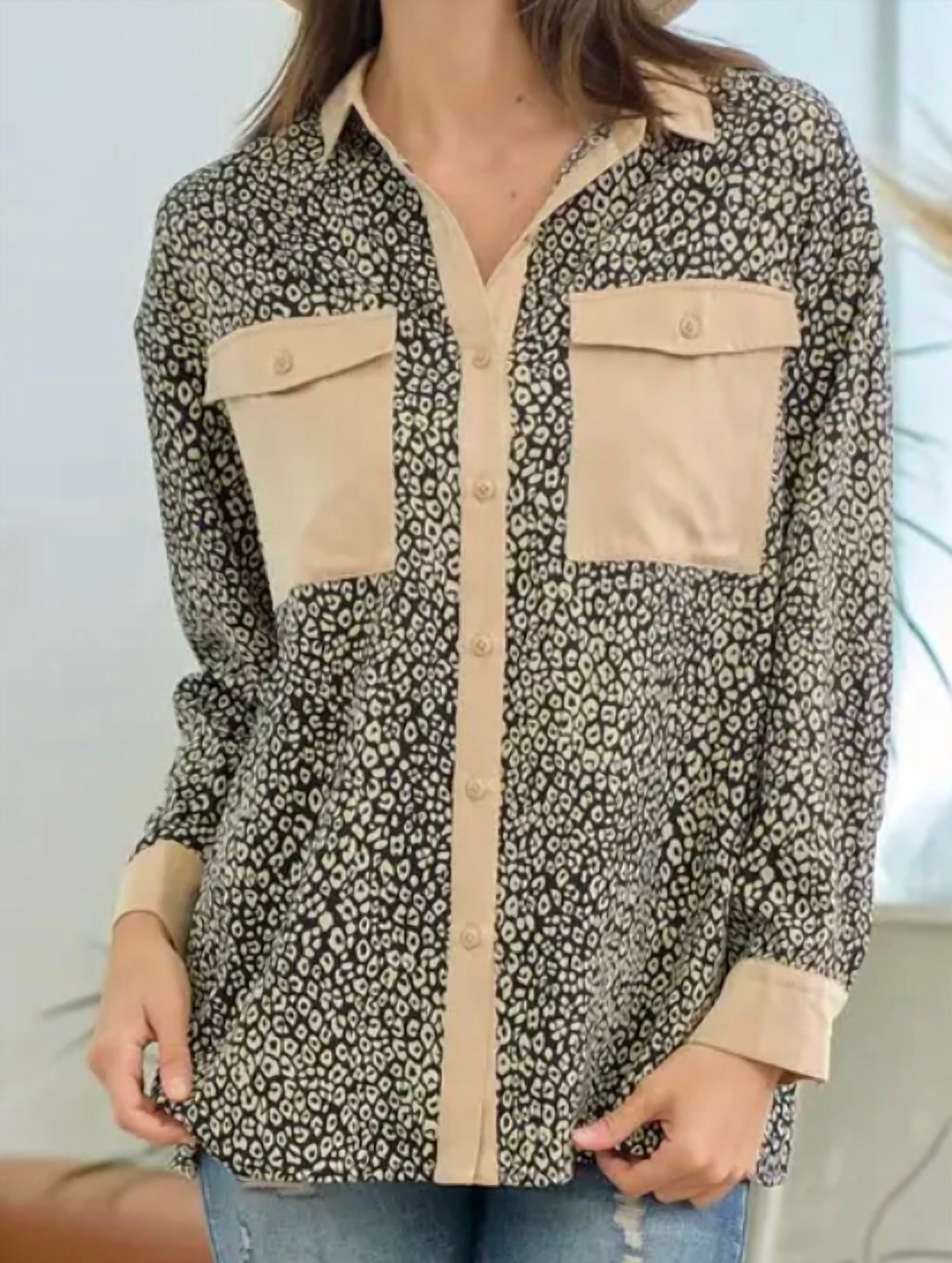 Doe And Rae - Leopard Button Down Shirt