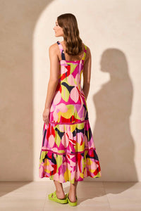 Tribal - Sleeveless Scoop Neck Dress