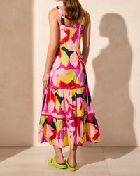 Tribal - Sleeveless Scoop Neck Dress