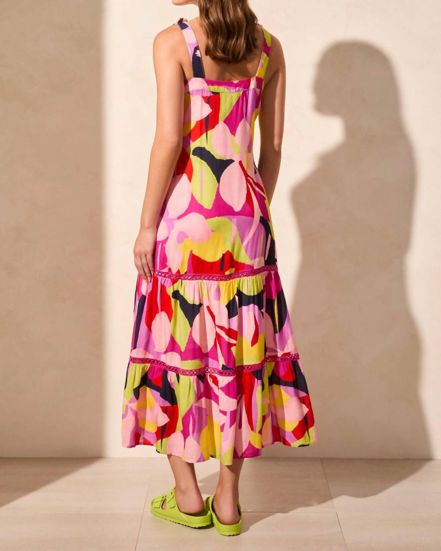 Tribal - Sleeveless Scoop Neck Dress