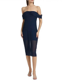 Amanda Uprichard - Darien Off-the-shoulder Midi-dress