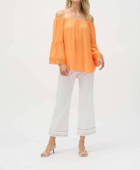 Joseph Ribkoff - Off Shoulder Flared Embroidered Top