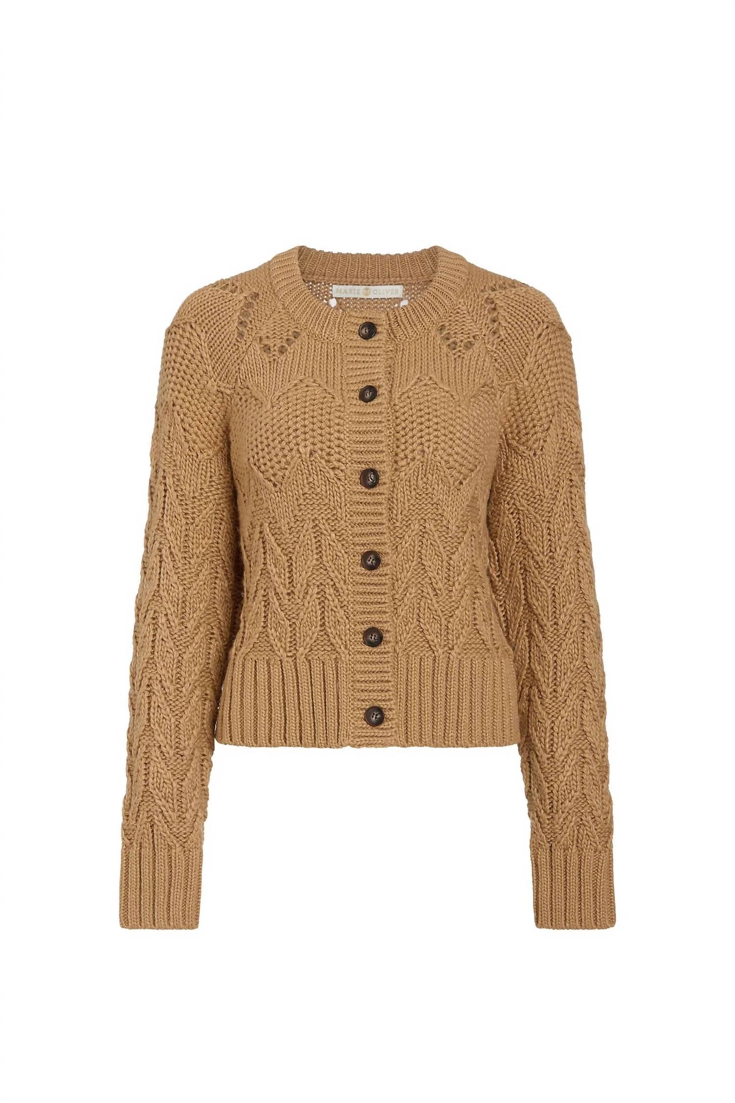 Marie Oliver Esme Cardigan in sesame - women's cardigan - view 4