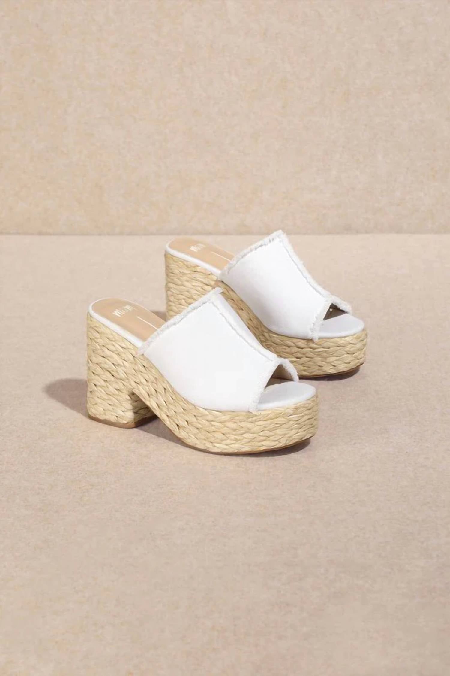 Miim - Women's Alison Peep Toe Braided Platform Sandal