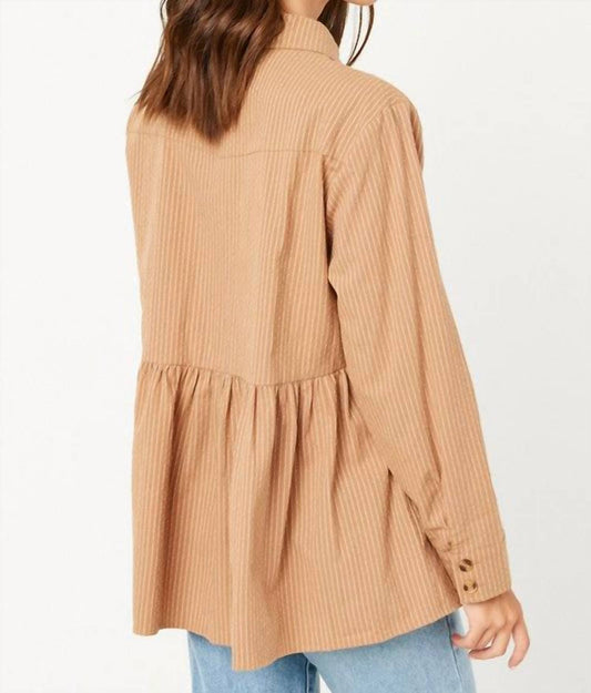 Hayden La - Peplum Button Up Shirt