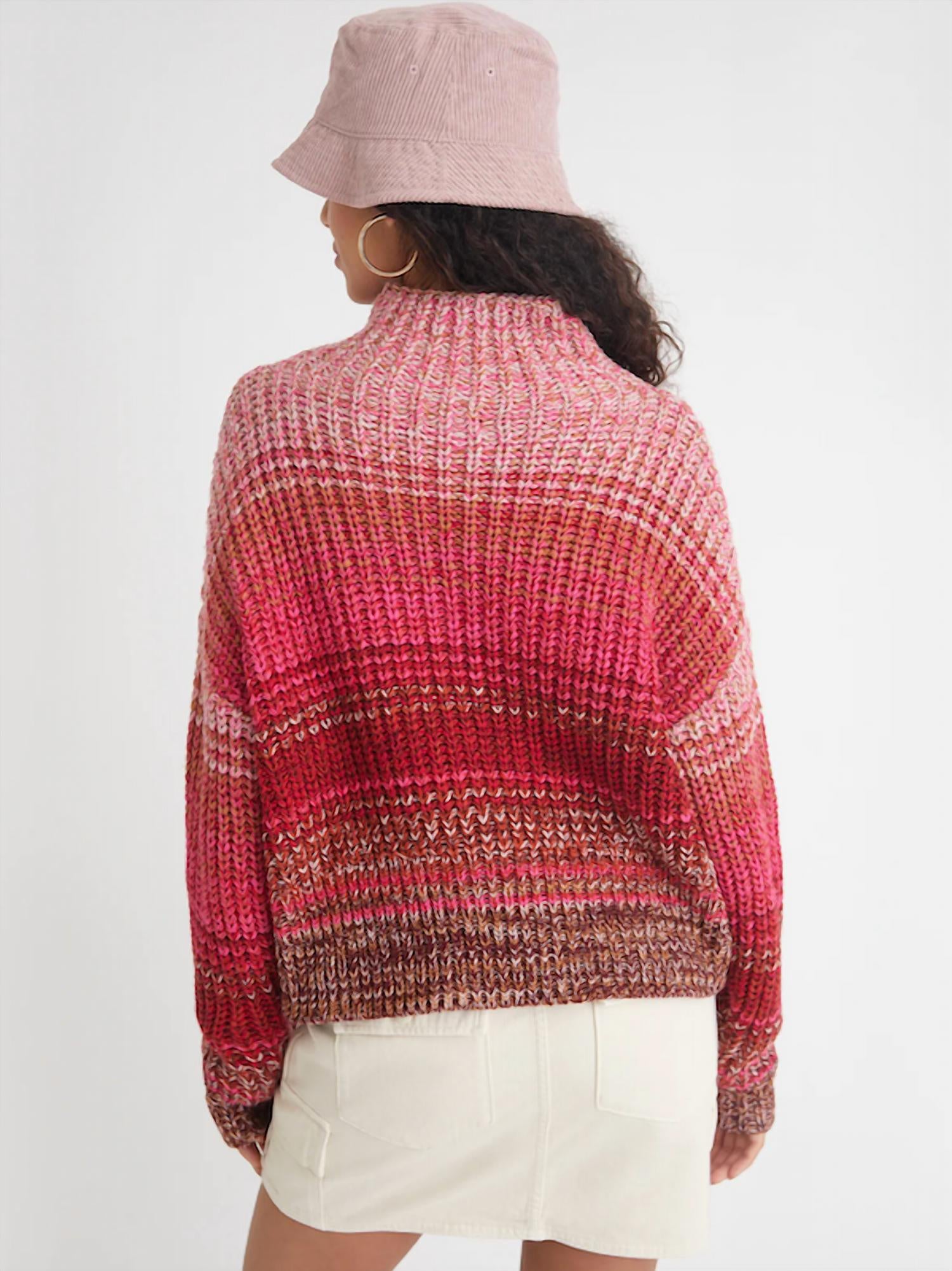 525 America - Women's Ombre Mockneck Pullover Top