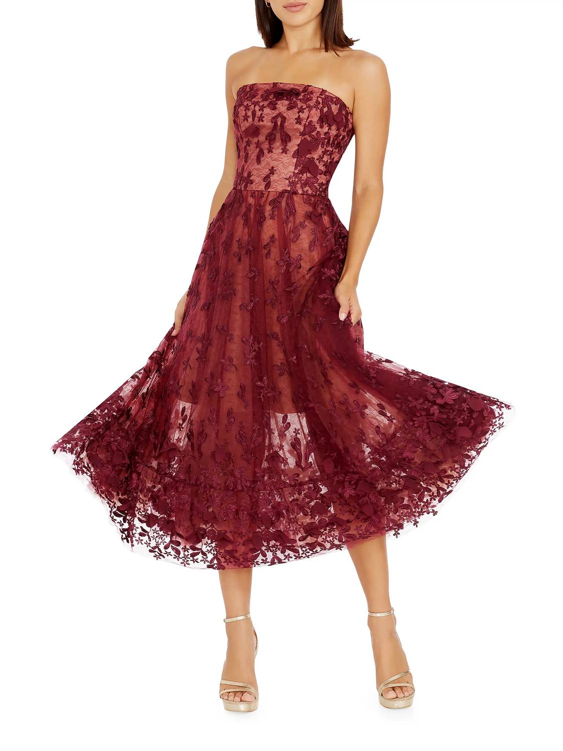 Dress The Population - Kailyn Strapless Midi Dress