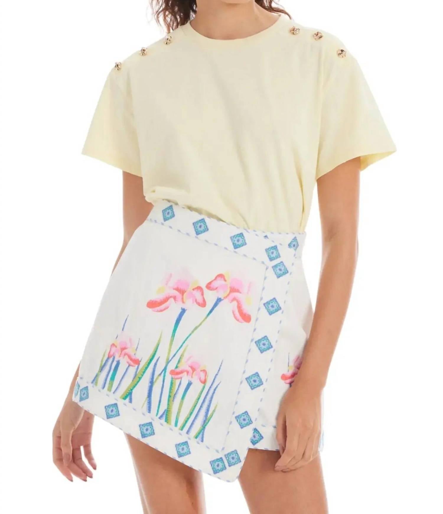 ALLISON NEW YORK Brooklyn Short Sleeve Tee in butter - women's t-shirt